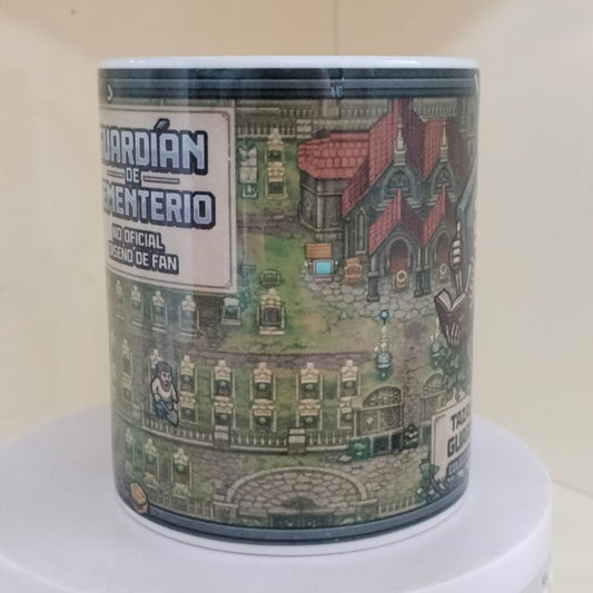 Taza "Guardían de Cementerio" – Colección Deluxe (Diseño de Fan)