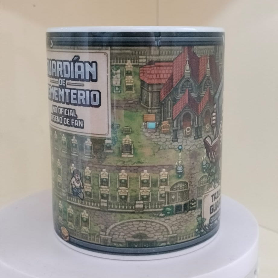 Taza "Guardían de Cementerio" – Colección Deluxe (Diseño de Fan)