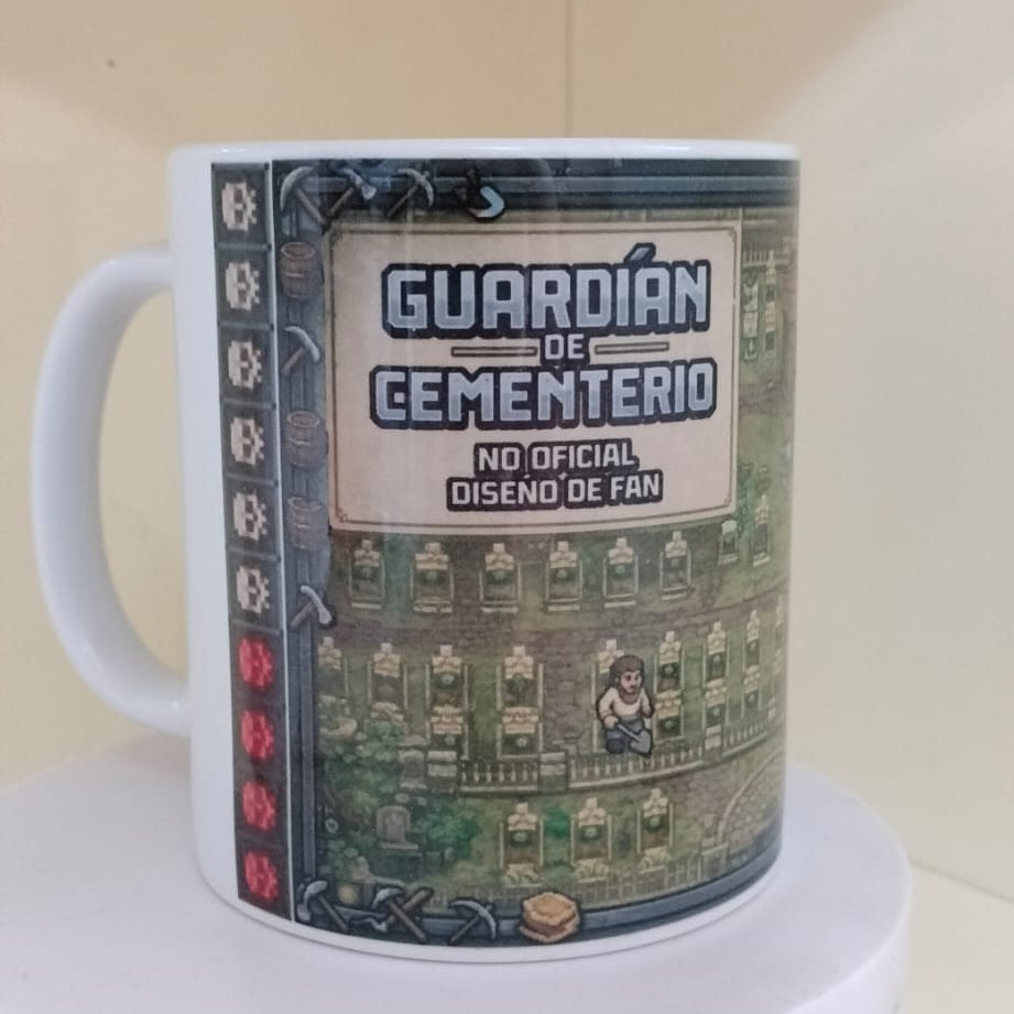 Taza "Guardían de Cementerio" – Colección Deluxe (Diseño de Fan)